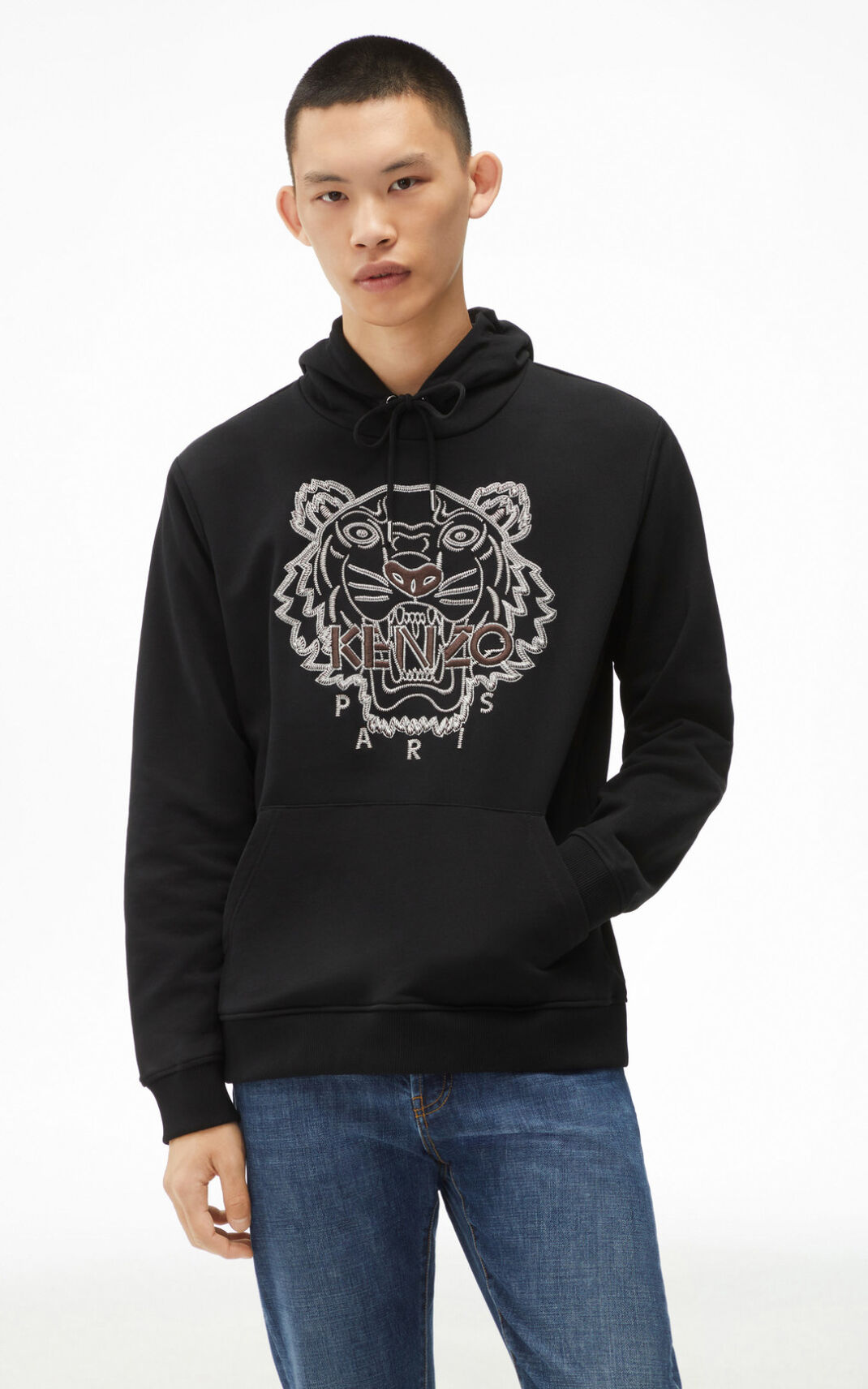 Sudaderas Con Capucha Kenzo Tiger Hombre Negras - SKU.0173346